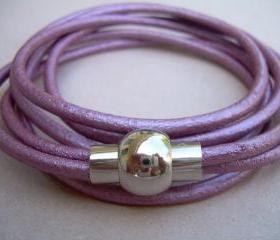 Fruit Punch Triple Wrap Womens Leather Bracelet with Stainless Steel Magnetic Clasp - MB09 Urban Survival Gear USA
