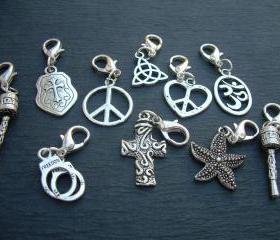 Lobster Clasp Charms, 3 for 11.99 , Pendants, Assorted Three Pieces