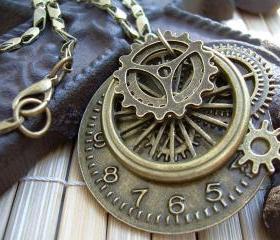 Steampunk Necklace and Pendant Charms of Antique Bronze - Urban Survival Gear USA ABNASST