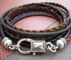 Leather Bracelet, Triple Wrap, Unisex, Mens, Womens, Mens Bracelet, Womens Bracelet, Mens Jewelry, Womens Jewelry